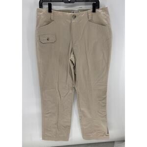 Columbia Women's  Sz 10 Khaki flat front pants 100% Cotton
